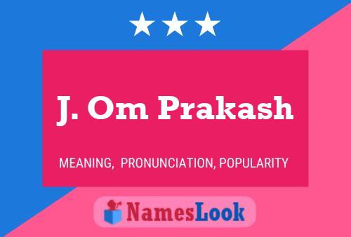 Poster del nome J. Om Prakash