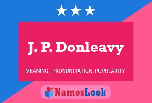 Poster del nome J. P. Donleavy