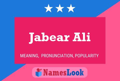 Poster del nome Jabear Ali