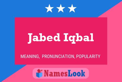 Poster del nome Jabed Iqbal