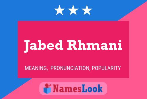 Poster del nome Jabed Rhmani