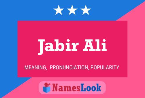 Poster del nome Jabir Ali