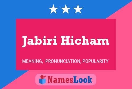 Poster del nome Jabiri Hicham