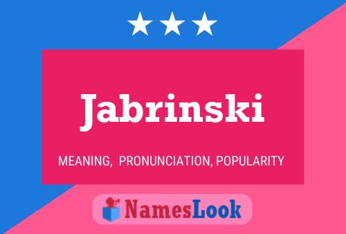 Poster del nome Jabrinski