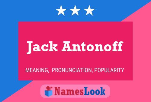 Poster del nome Jack Antonoff