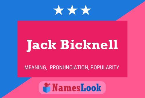 Poster del nome Jack Bicknell