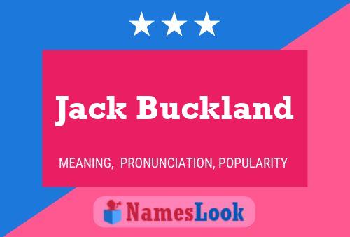 Poster del nome Jack Buckland