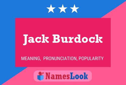 Poster del nome Jack Burdock