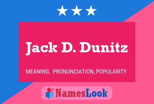 Poster del nome Jack D. Dunitz