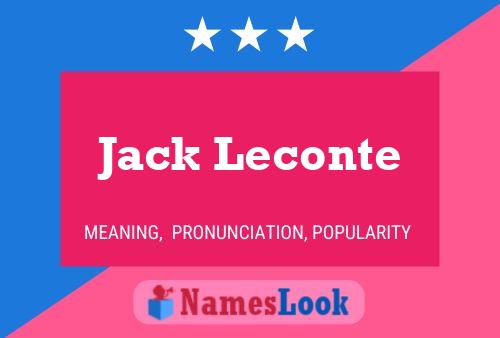 Poster del nome Jack Leconte