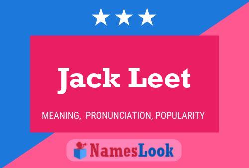 Poster del nome Jack Leet