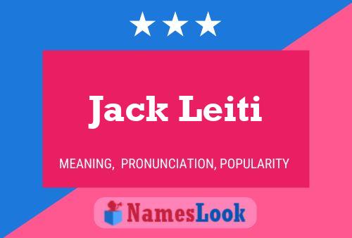 Poster del nome Jack Leiti