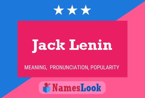 Poster del nome Jack Lenin