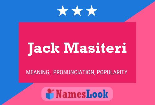 Poster del nome Jack Masiteri