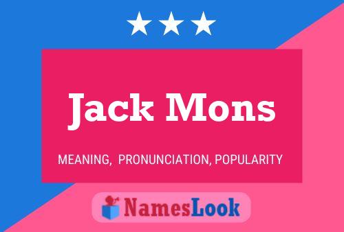 Poster del nome Jack Mons