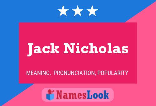 Poster del nome Jack Nicholas