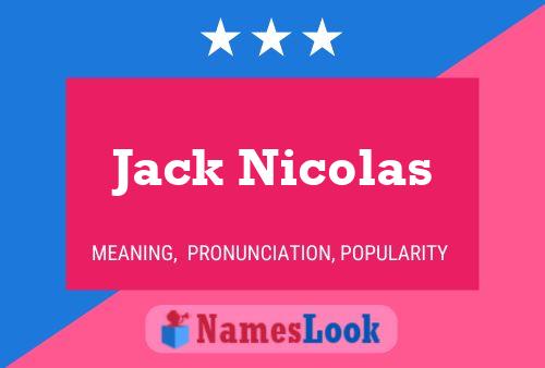 Poster del nome Jack Nicolas