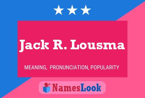 Poster del nome Jack R. Lousma