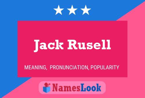 Poster del nome Jack Rusell