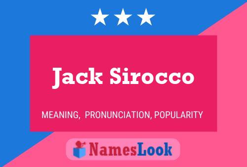 Poster del nome Jack Sirocco