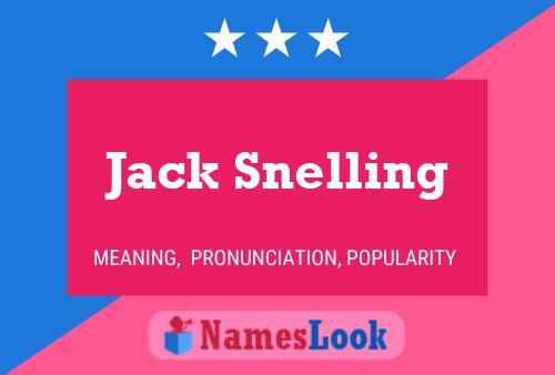 Poster del nome Jack Snelling