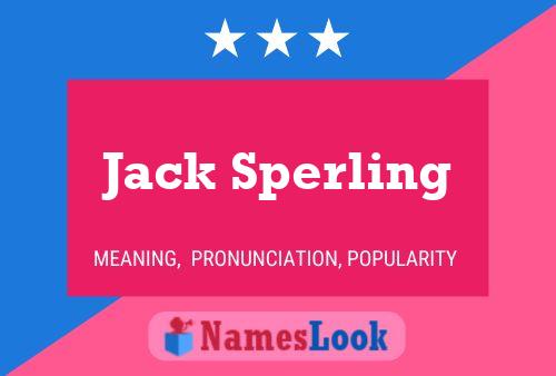 Poster del nome Jack Sperling