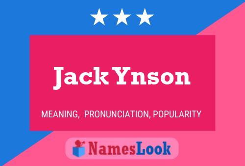 Poster del nome Jack Ynson