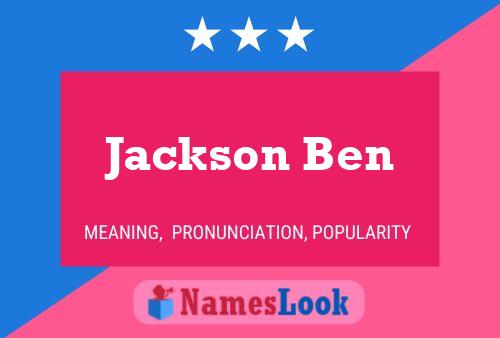 Poster del nome Jackson Ben