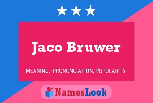 Poster del nome Jaco Bruwer