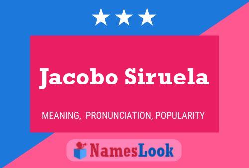 Poster del nome Jacobo Siruela