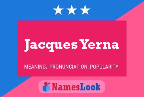 Poster del nome Jacques Yerna