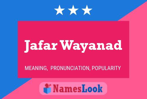 Poster del nome Jafar Wayanad