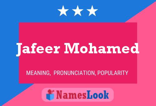 Poster del nome Jafeer Mohamed