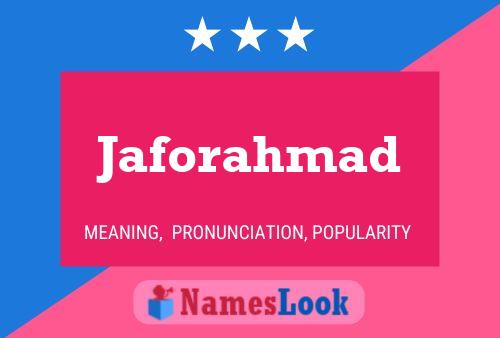 Poster del nome Jaforahmad