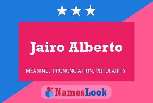 Poster del nome Jairo Alberto