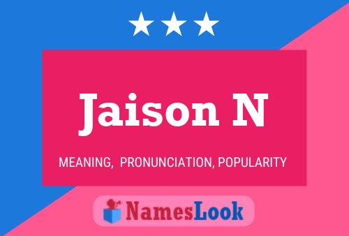 Poster del nome Jaison N