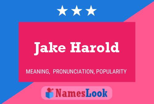 Poster del nome Jake Harold