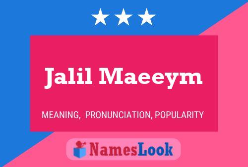 Poster del nome Jalil Maeeym