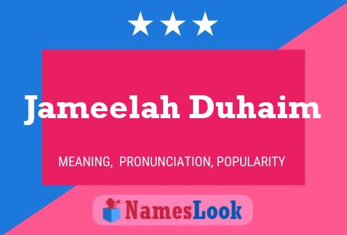 Poster del nome Jameelah Duhaim