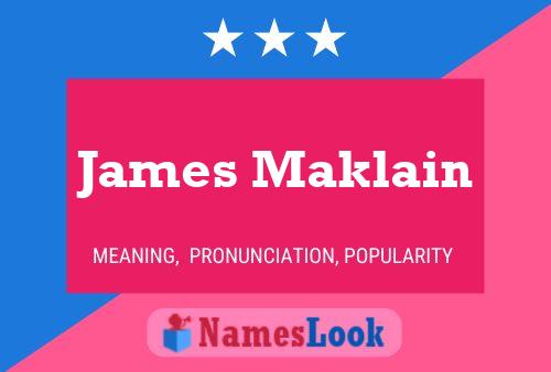 Poster del nome James Maklain