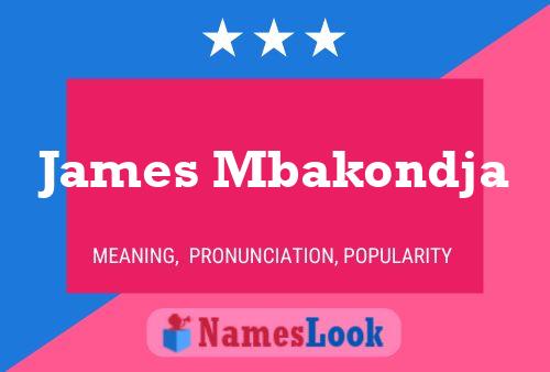 Poster del nome James Mbakondja