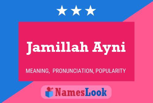 Poster del nome Jamillah Ayni