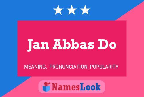 Poster del nome Jan Abbas Do