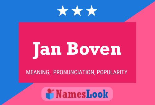 Poster del nome Jan Boven