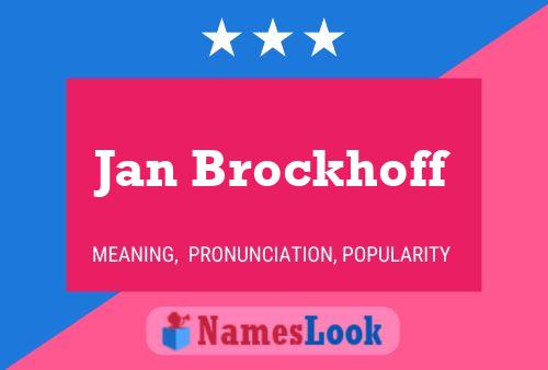 Poster del nome Jan Brockhoff