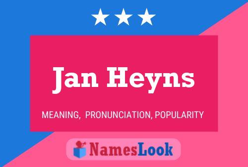 Poster del nome Jan Heyns