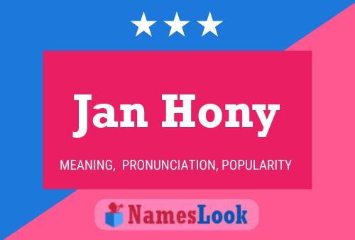 Poster del nome Jan Hony