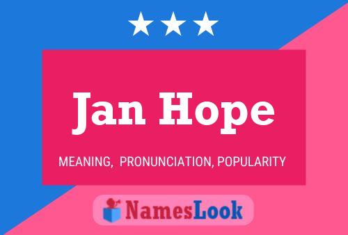 Poster del nome Jan Hope