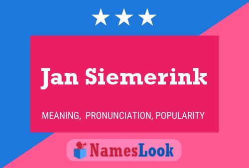 Poster del nome Jan Siemerink