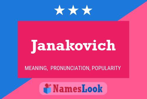 Poster del nome Janakovich